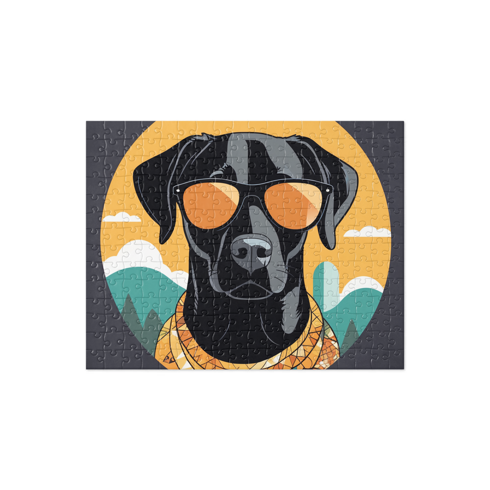 PugMug Custom Black Labrador Retriever Jigsaw Puzzle