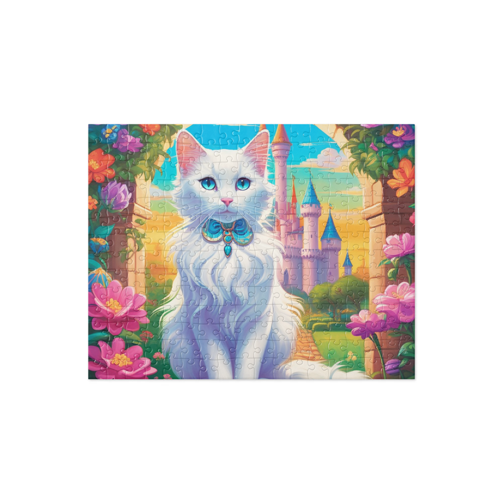 PugMug Custom White Companion Cat Jigsaw Puzzle