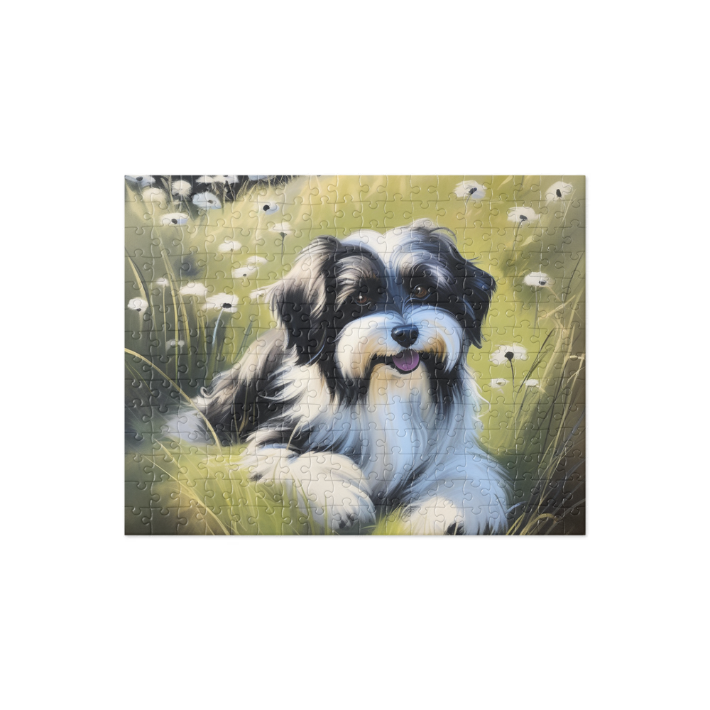 PugMug Custom Black-and-white Havanese Dog Jigsaw Puzzle