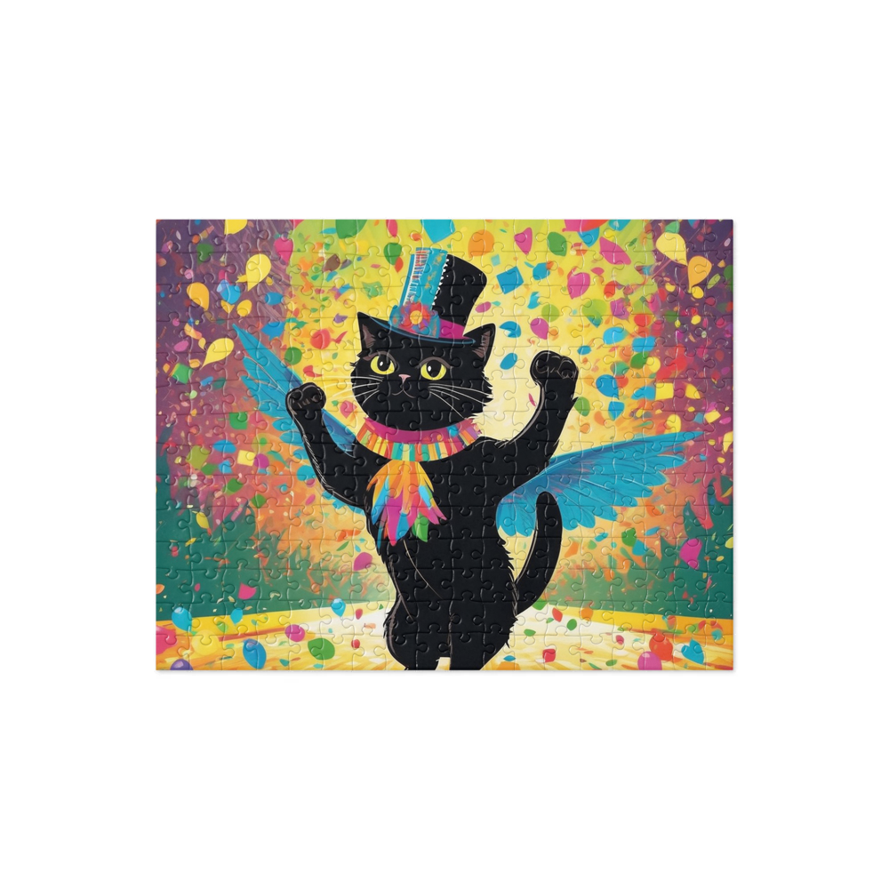 PugMug Custom Black British Shorthair Cat Jigsaw Puzzle