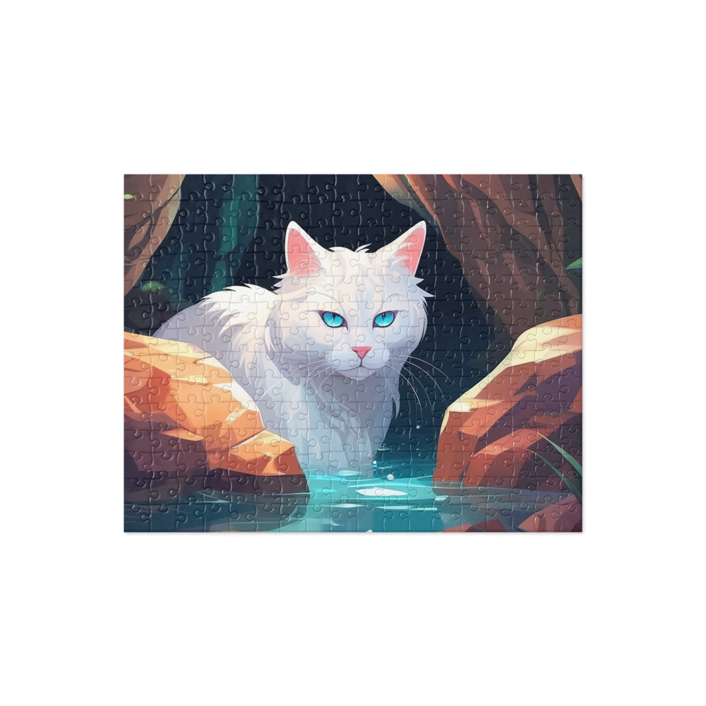 PugMug Custom White Companion Cat Jigsaw Puzzle
