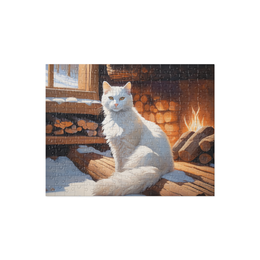 PugMug Custom White Companion Cat Jigsaw Puzzle