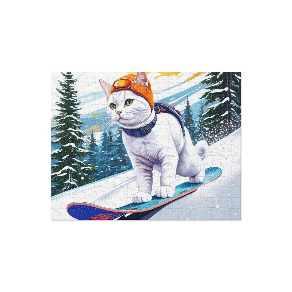 PugMug Custom White Companion Cat Jigsaw Puzzle