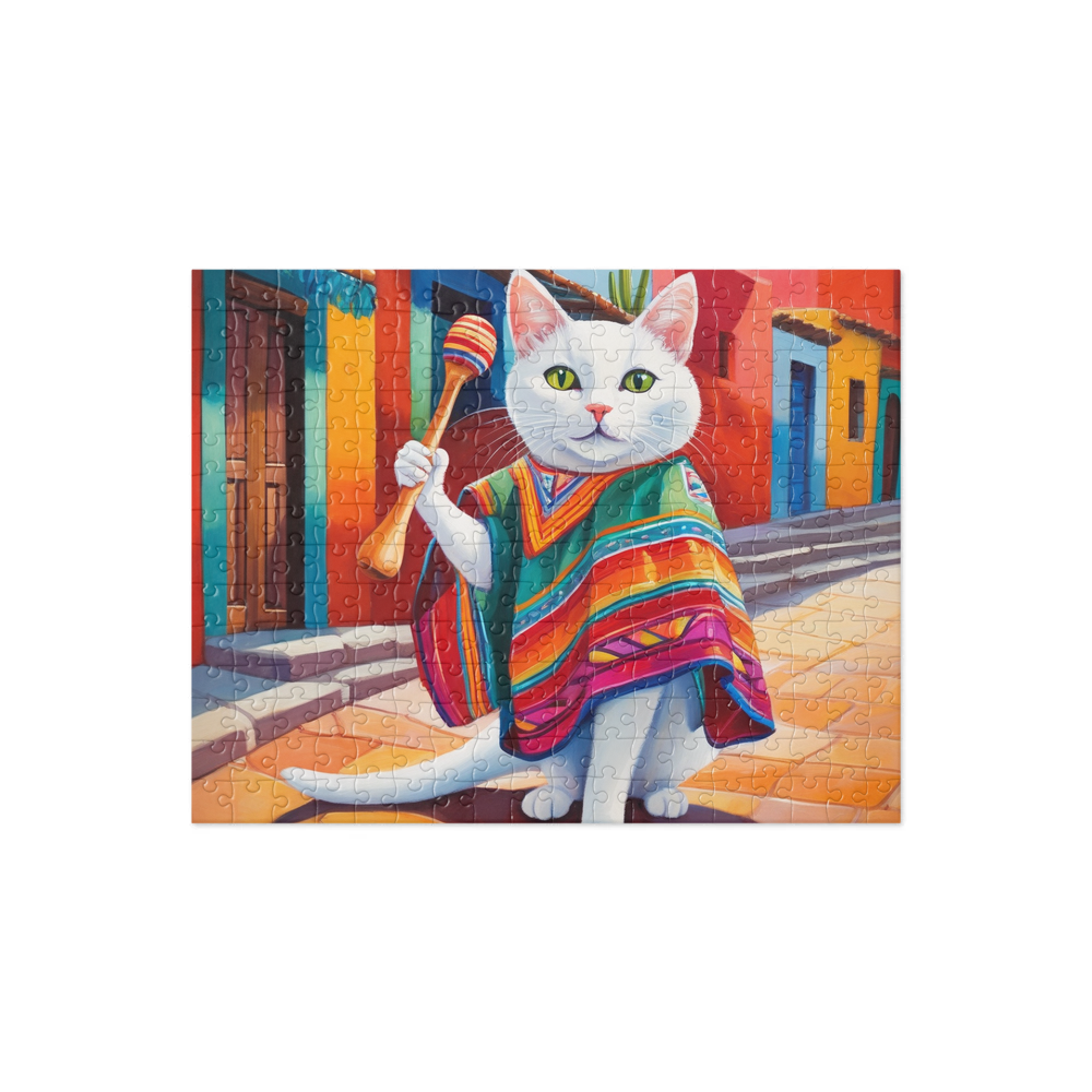 PugMug Custom White Companion Cat Jigsaw Puzzle