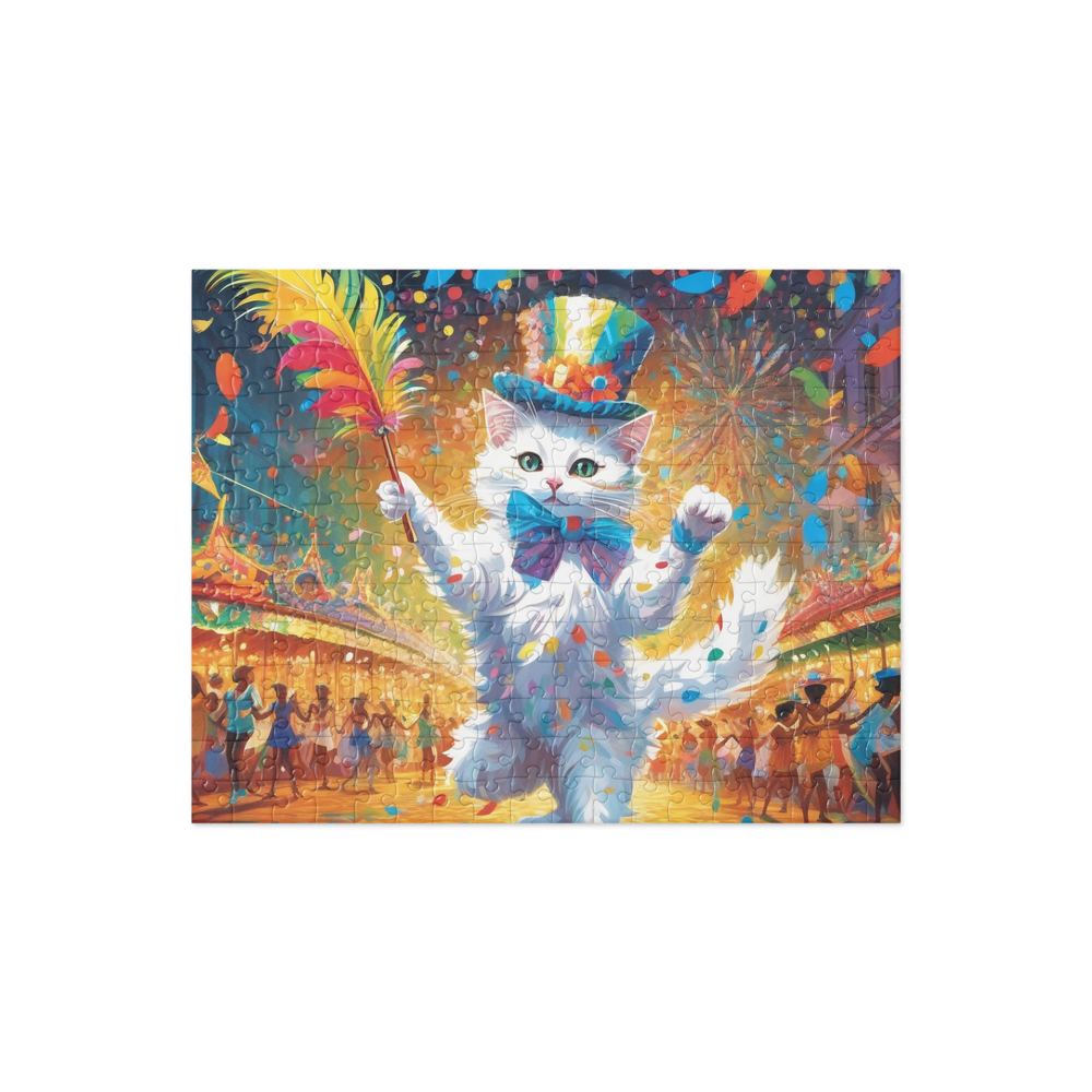 PugMug Custom White Companion Cat Jigsaw Puzzle