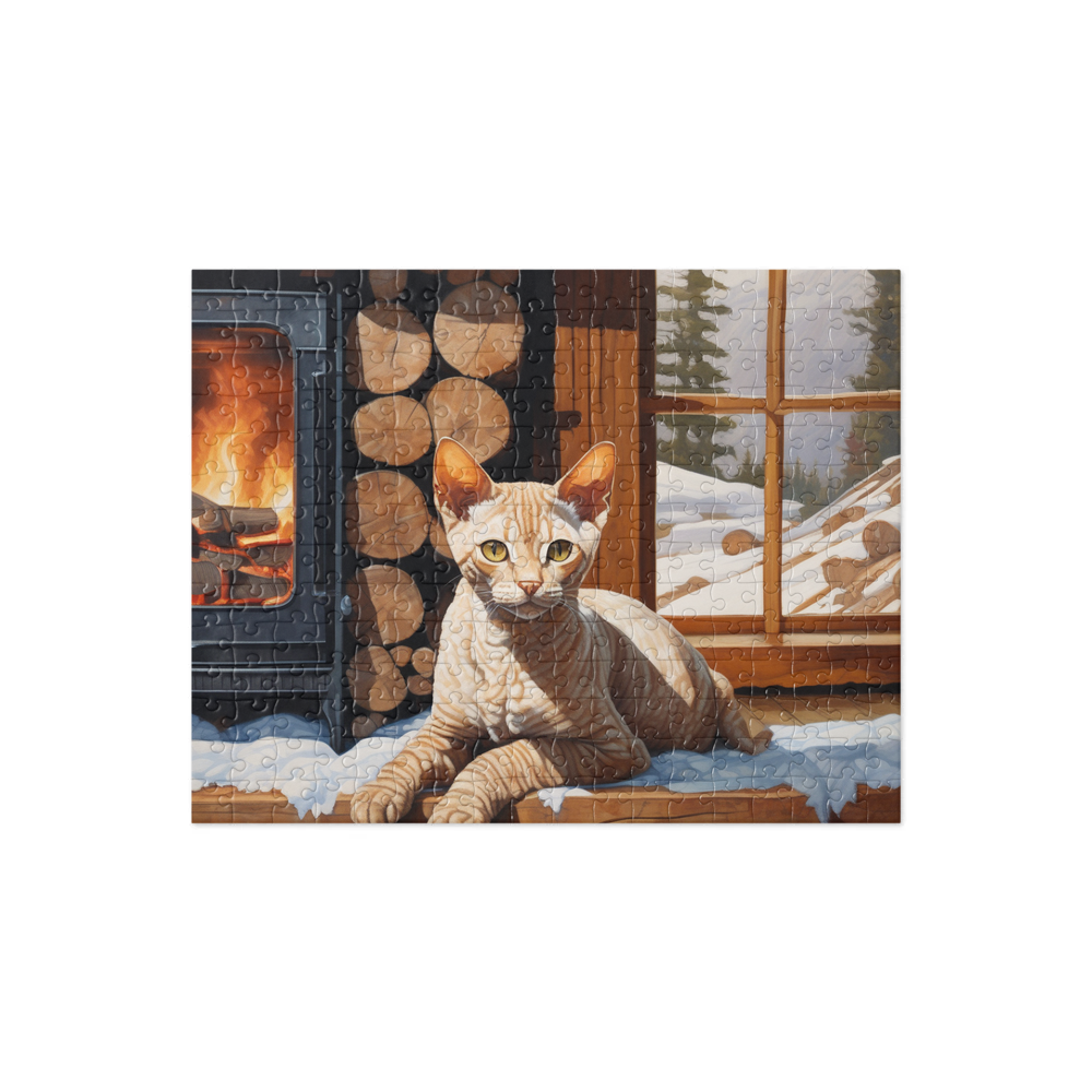 PugMug Custom Tabby Devon Rex Cat Jigsaw Puzzle