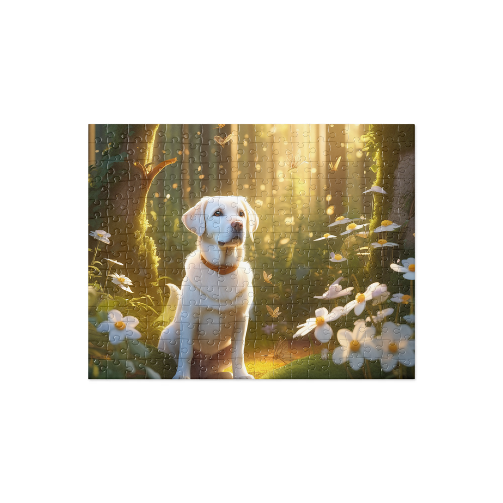 PugMug Custom White Labrador Retriever Jigsaw Puzzle