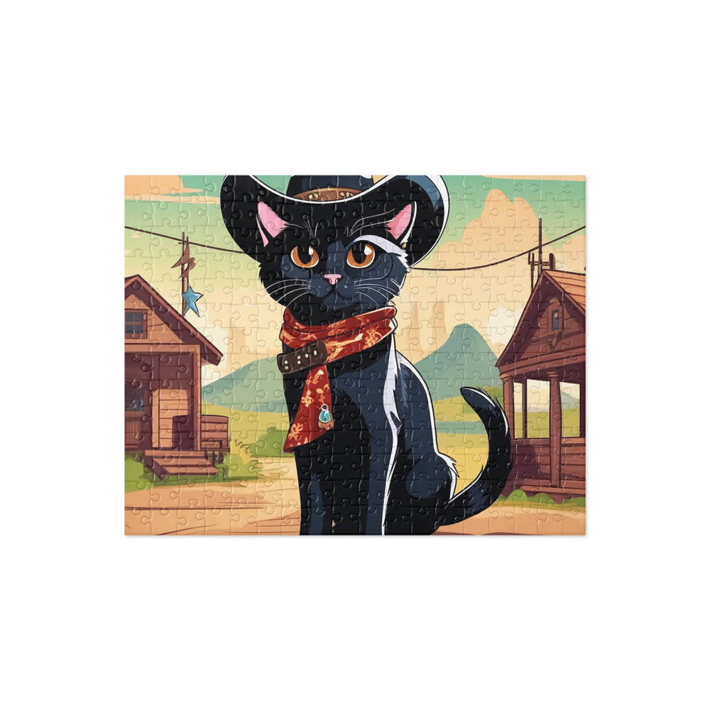 PugMug Custom Black Companion Cat Jigsaw Puzzle