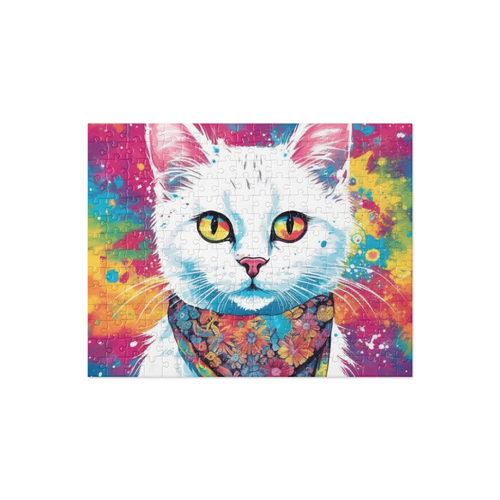PugMug Custom White Companion Cat Jigsaw Puzzle
