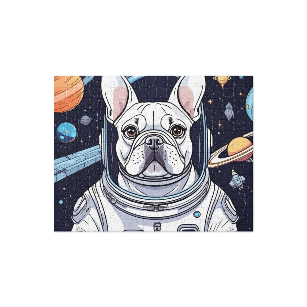 PugMug Custom White French Bulldog Jigsaw Puzzle