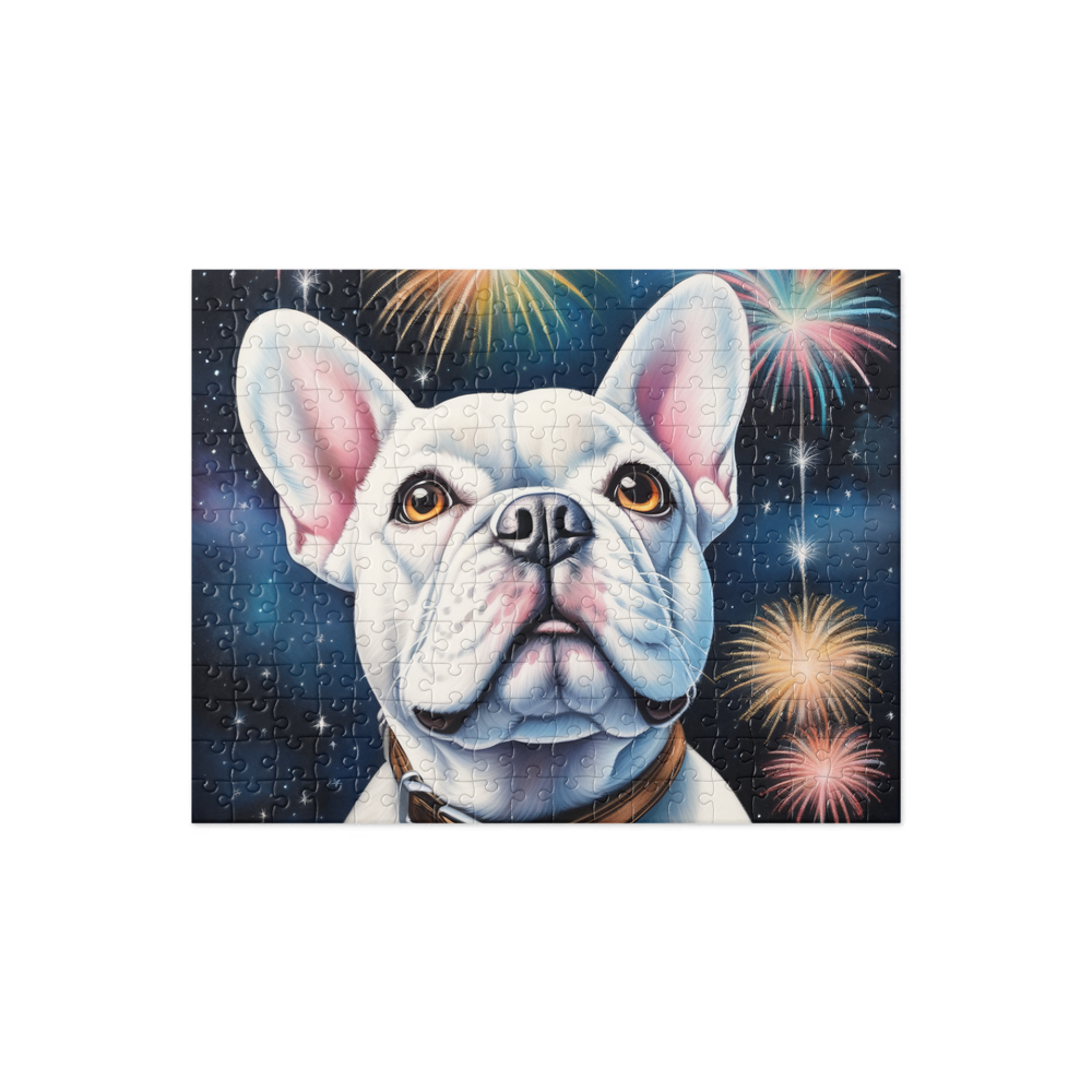 PugMug Custom White French Bulldog Jigsaw Puzzle