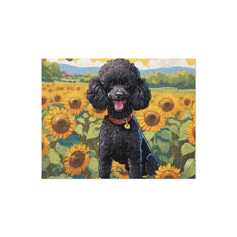 PugMug Custom Black Poodle Jigsaw Puzzle
