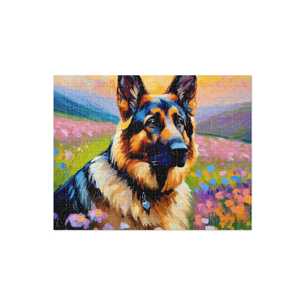 PugMug Custom German Shepherd Dog Jigsaw Puzzle