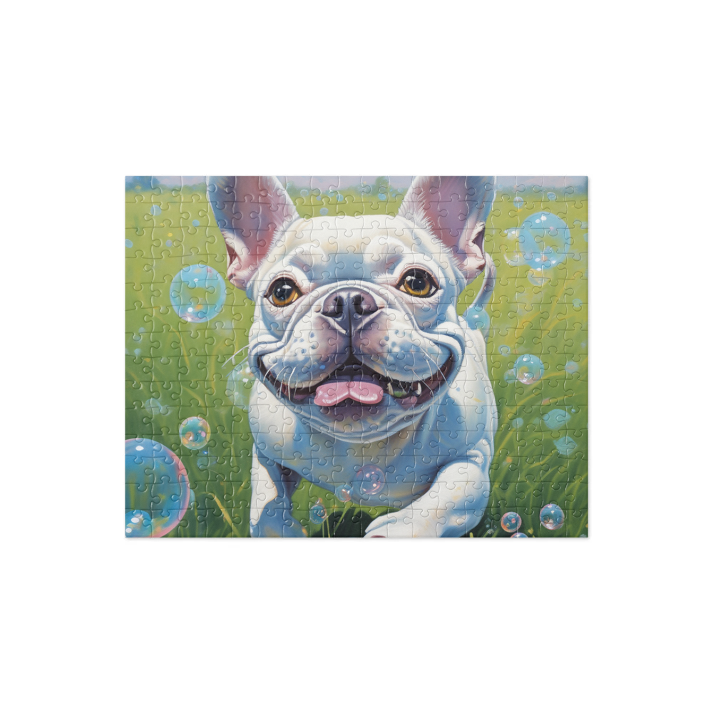 PugMug Custom White French Bulldog Jigsaw Puzzle