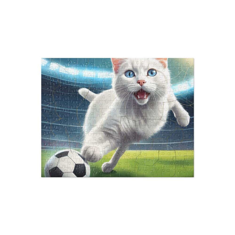PugMug Custom White Companion Cat Jigsaw Puzzle