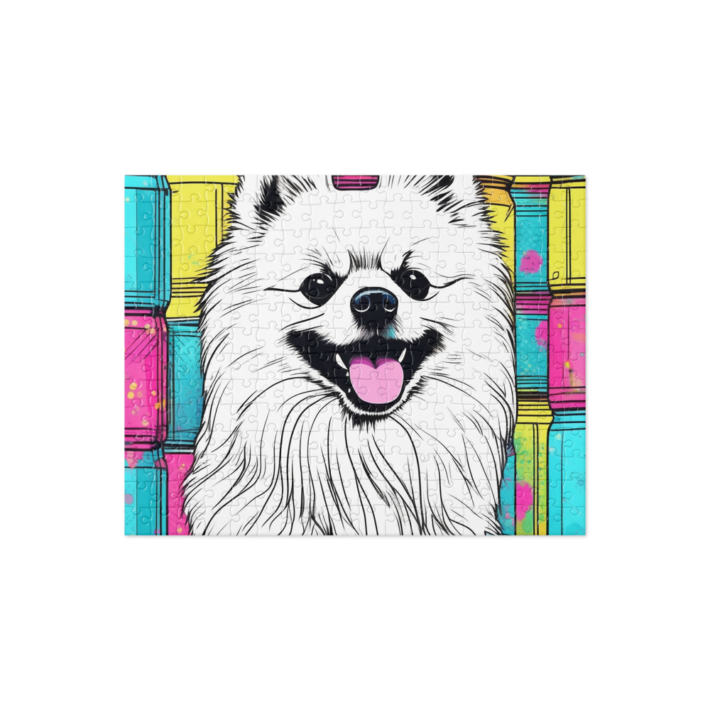 PugMug Custom White Pomeranian Jigsaw Puzzle