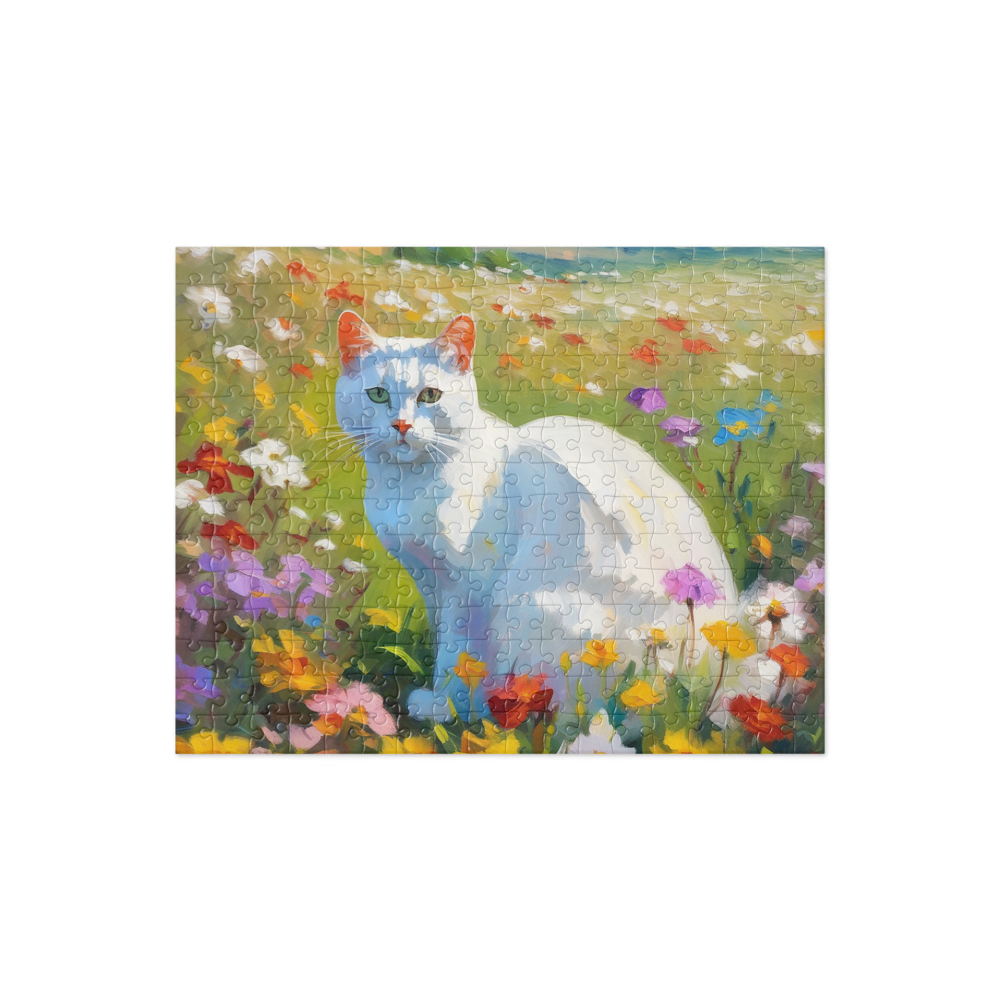 PugMug Custom White Exotic Cat Jigsaw Puzzle