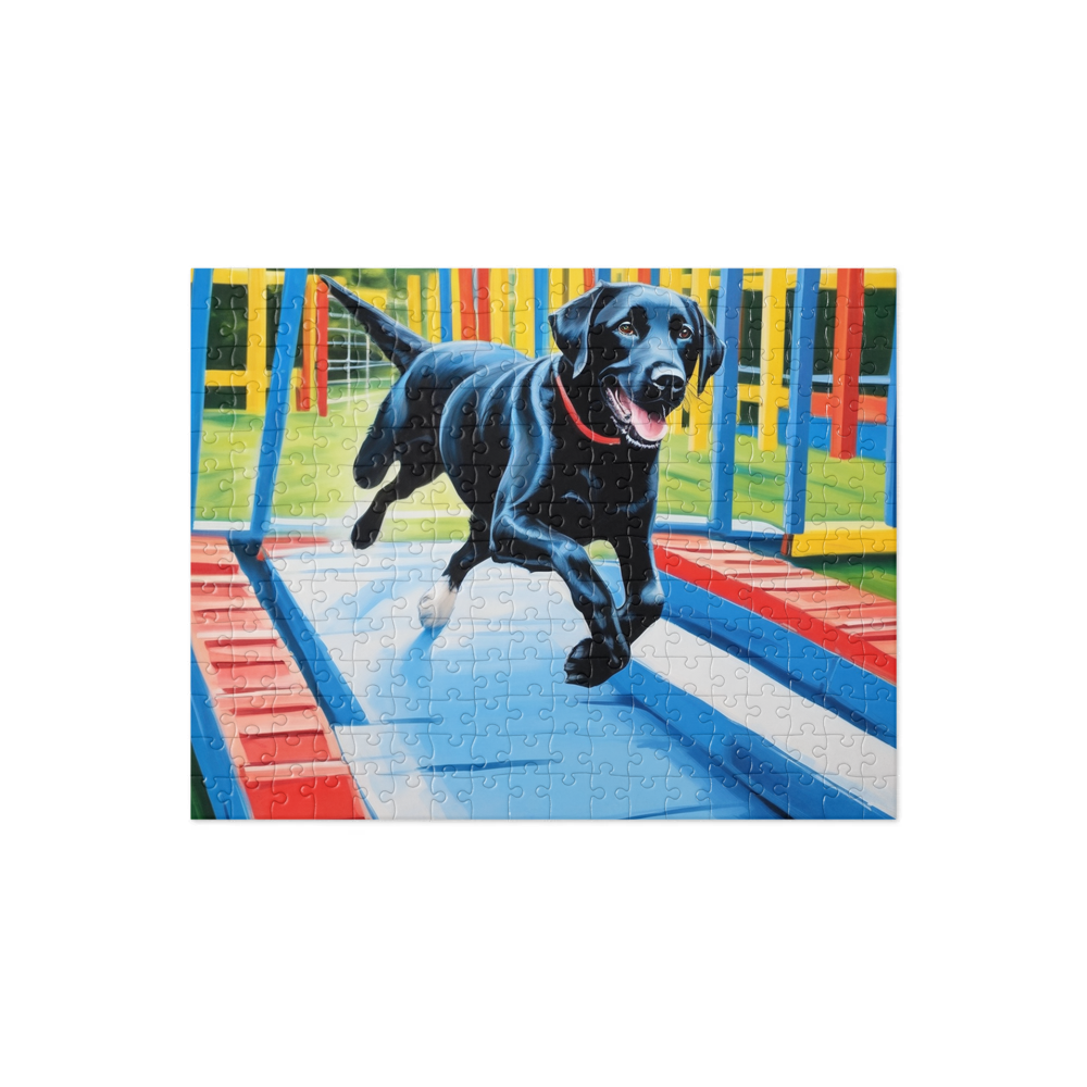 PugMug Custom Black Labrador Retriever Jigsaw Puzzle