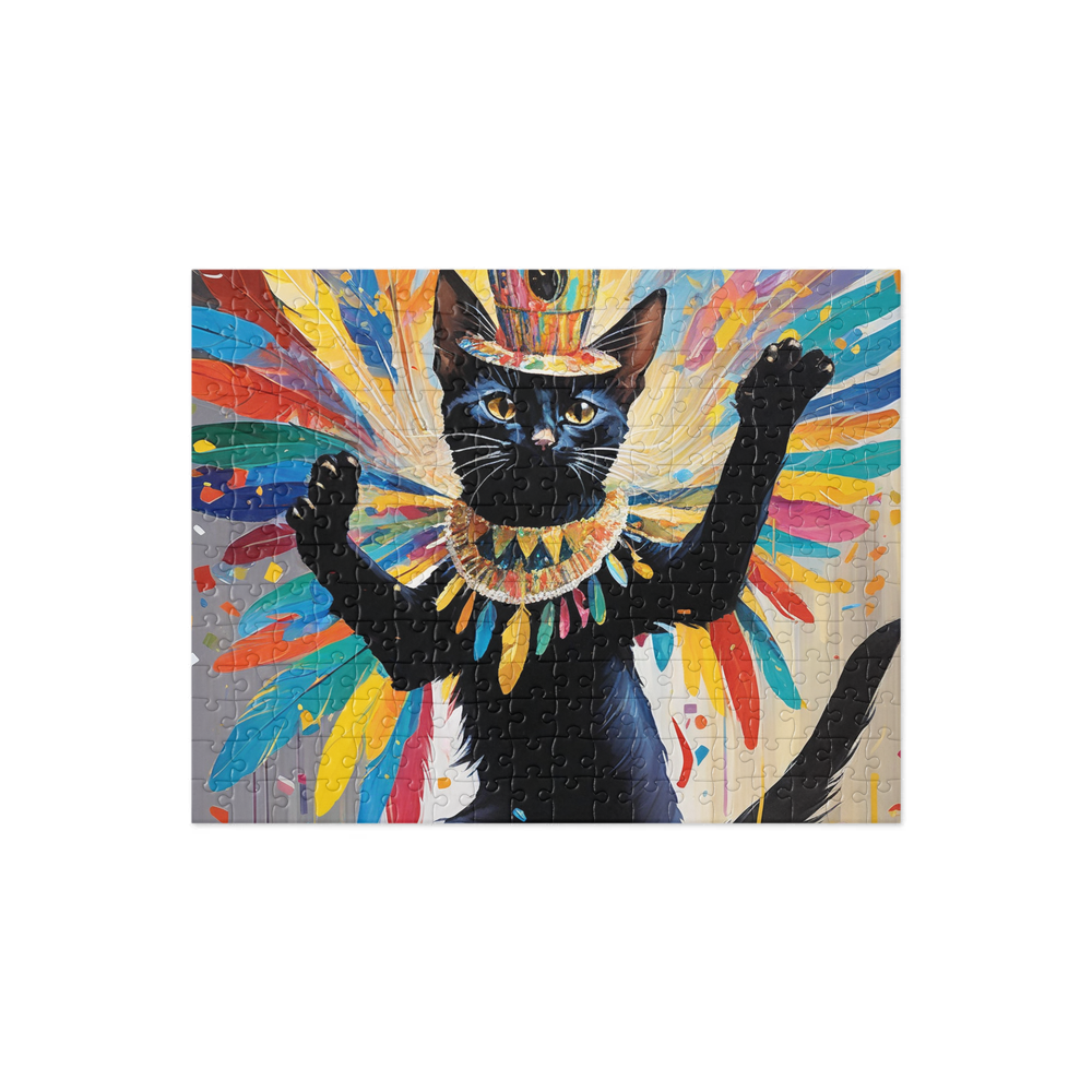 PugMug Custom Black Abyssinian Cat Jigsaw Puzzle