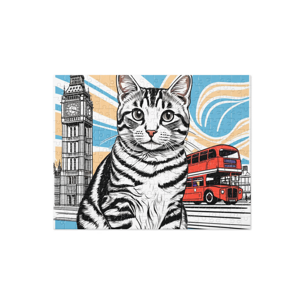 PugMug Custom Tabby American Shorthair Cat Jigsaw Puzzle