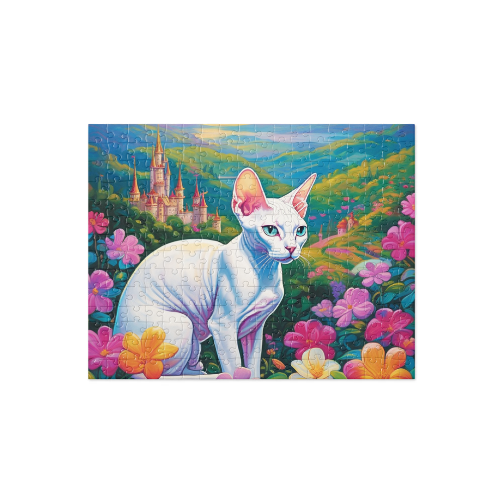 PugMug Custom White Sphynx Cat Jigsaw Puzzle