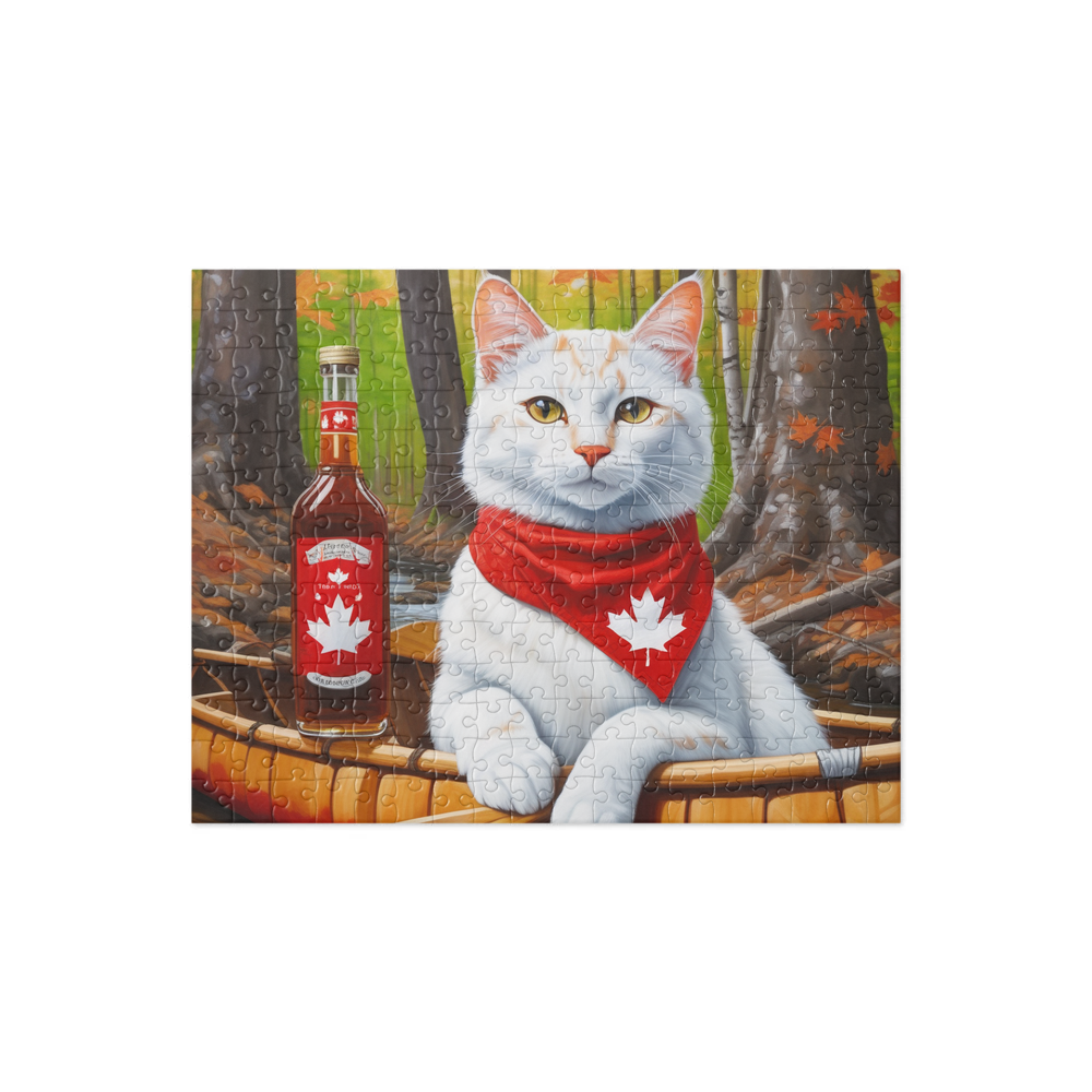 PugMug Custom White Companion Cat Jigsaw Puzzle