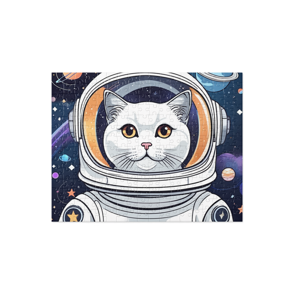 PugMug Custom White Scottish Fold Cat Jigsaw Puzzle