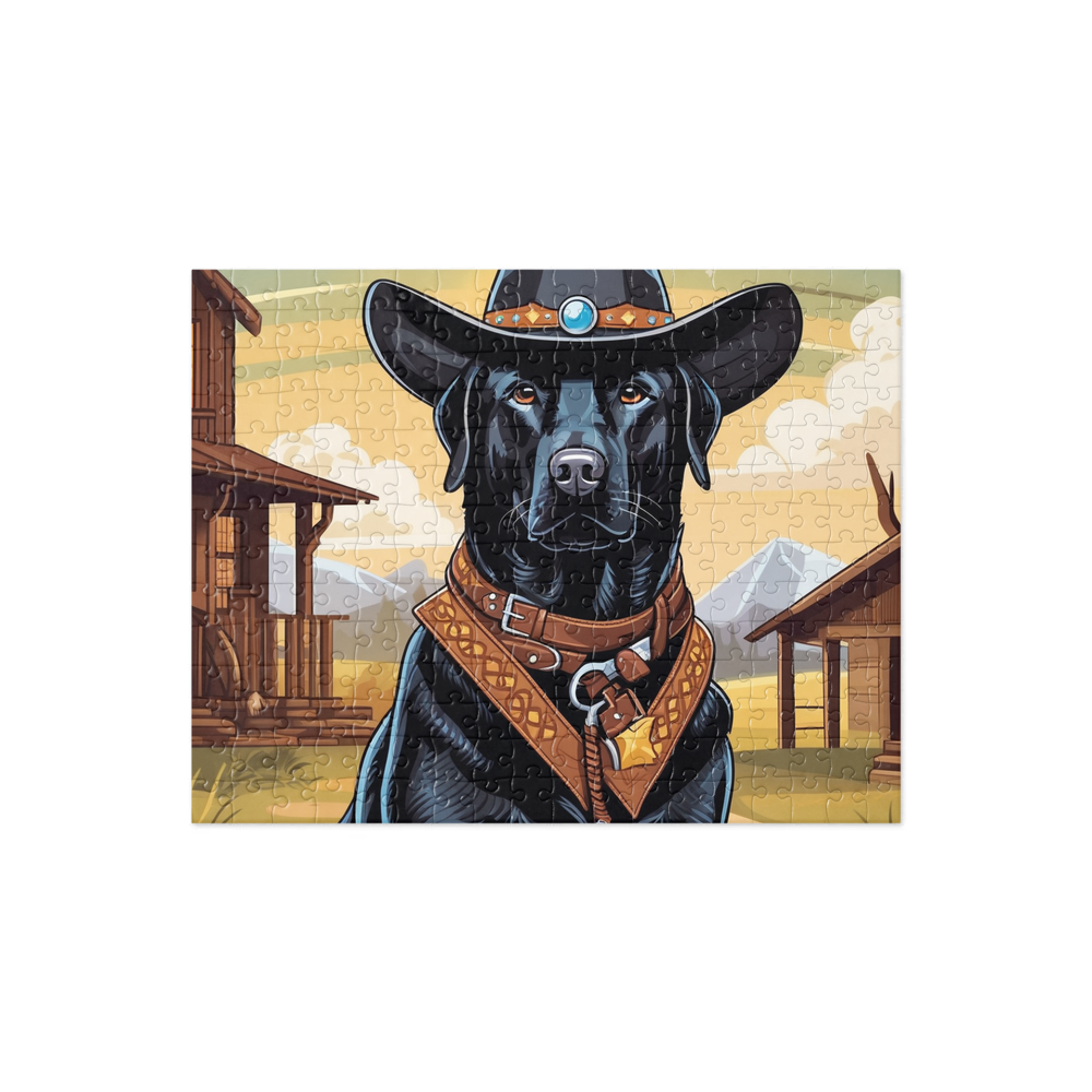 PugMug Custom Black Labrador Retriever Jigsaw Puzzle