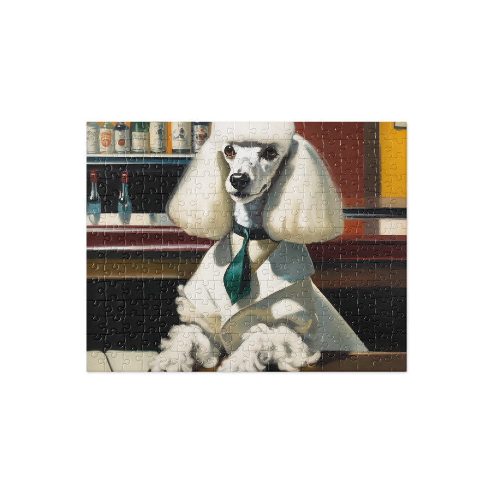 PugMug Custom White Poodle Jigsaw Puzzle