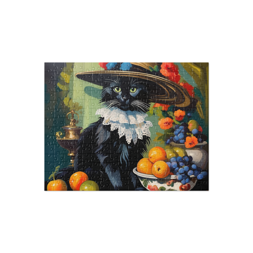 PugMug Custom Black Ragdoll Cat Jigsaw Puzzle