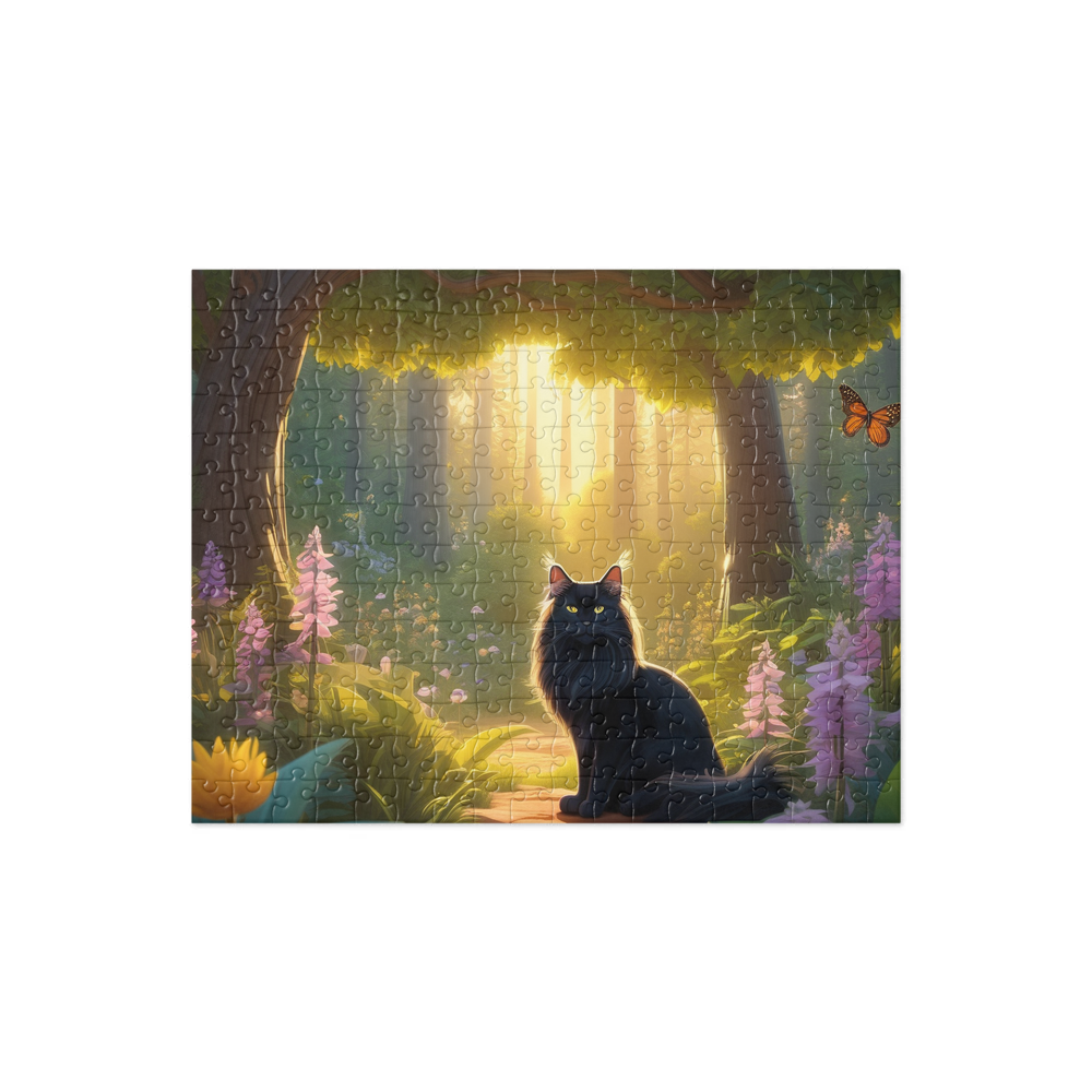 PugMug Custom Black Maine Coon Cat Jigsaw Puzzle