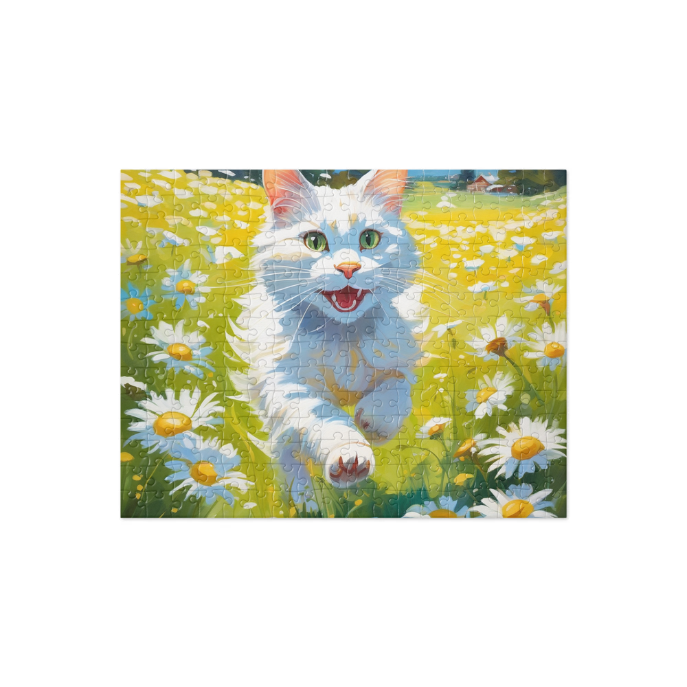 PugMug Custom White Companion Cat Jigsaw Puzzle