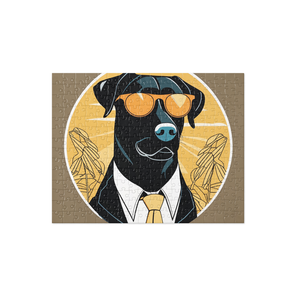 PugMug Custom Black Labrador Retriever Jigsaw Puzzle