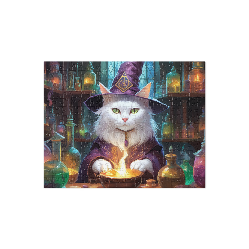 PugMug Custom White Companion Cat Jigsaw Puzzle