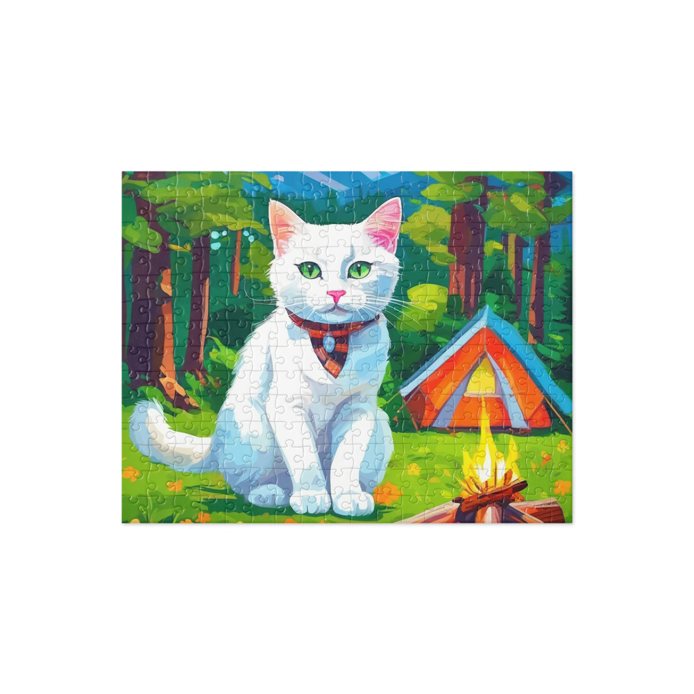 PugMug Custom White Companion Cat Jigsaw Puzzle