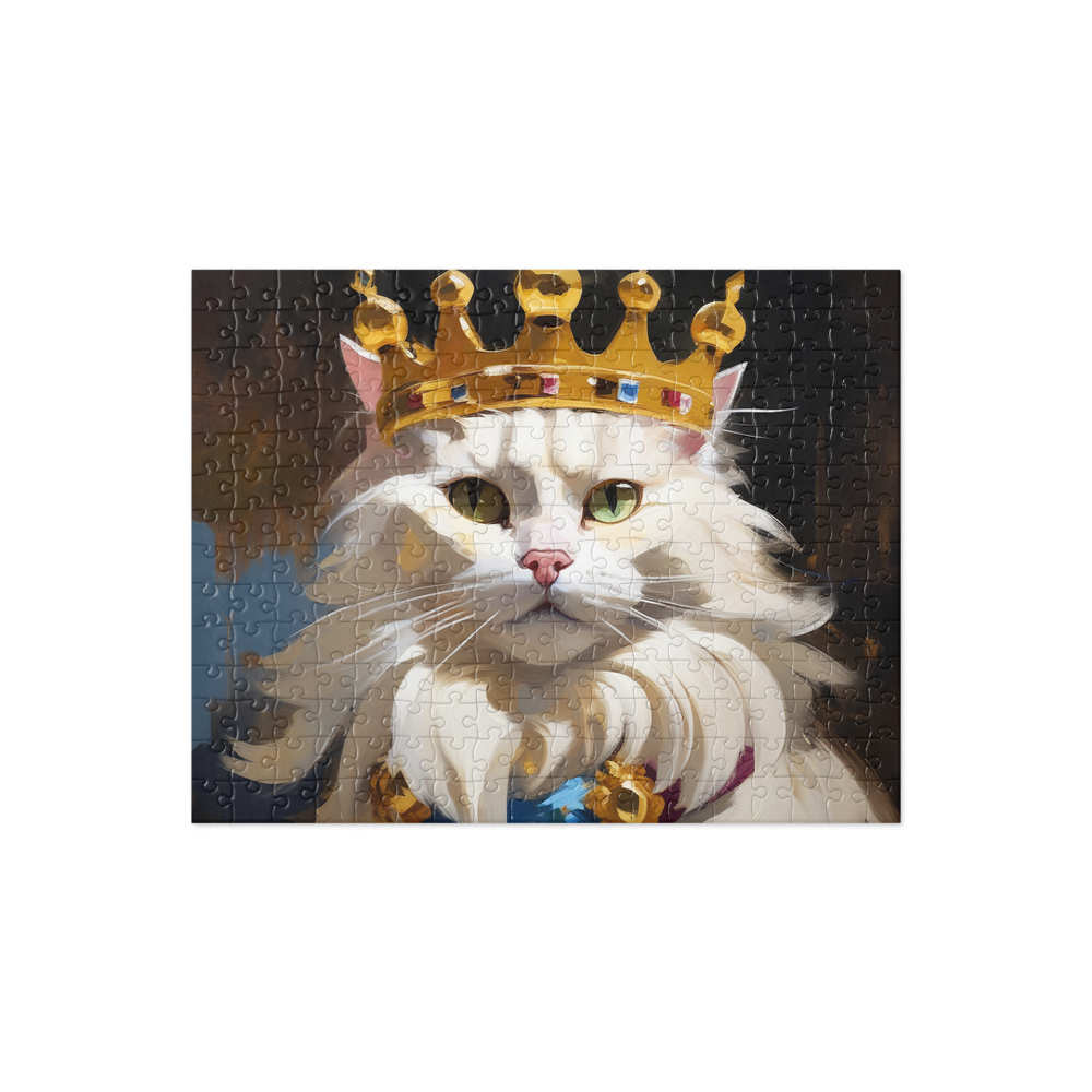 PugMug Custom White Companion Cat Jigsaw Puzzle