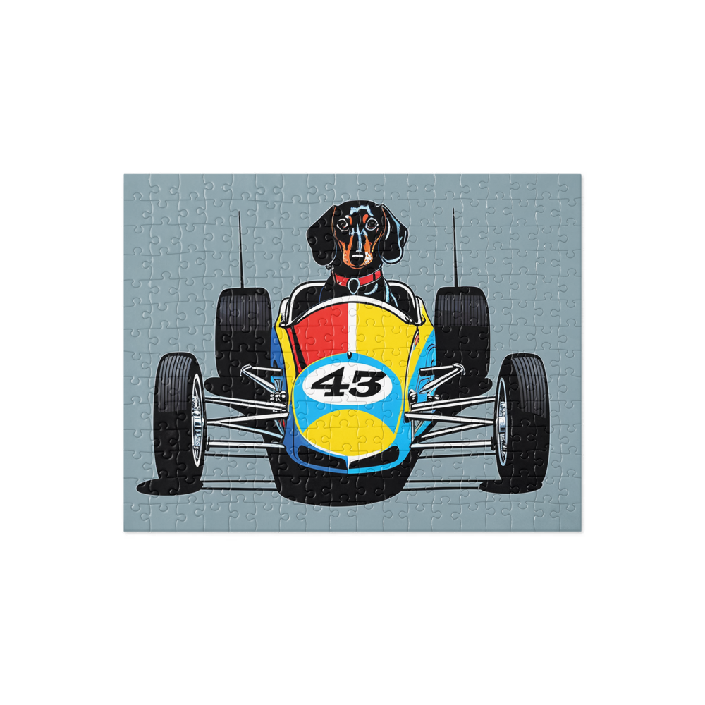 PugMug Custom Black Dachshund Jigsaw Puzzle