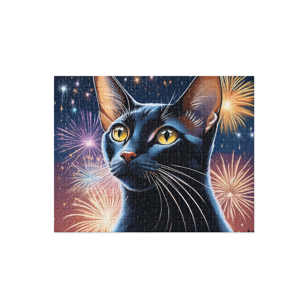 PugMug Custom Black Abyssinian Cat Jigsaw Puzzle