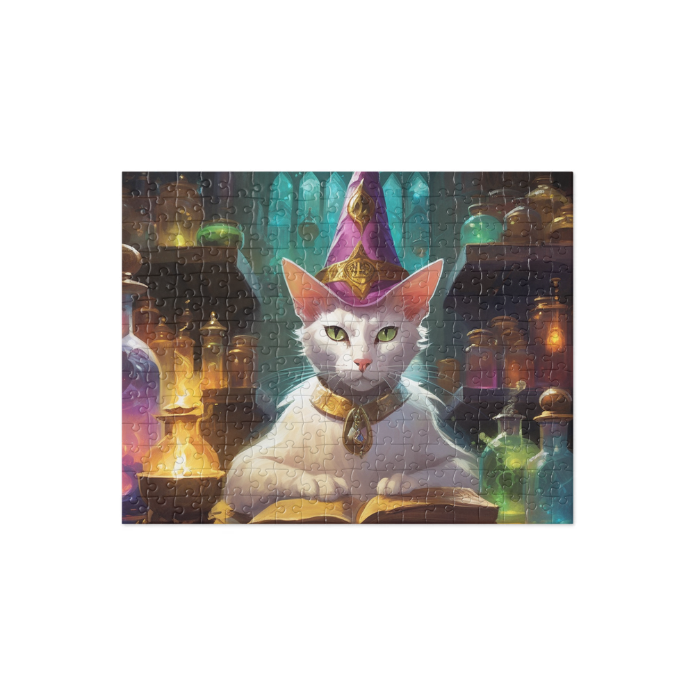 PugMug Custom White Abyssinian Cat Jigsaw Puzzle