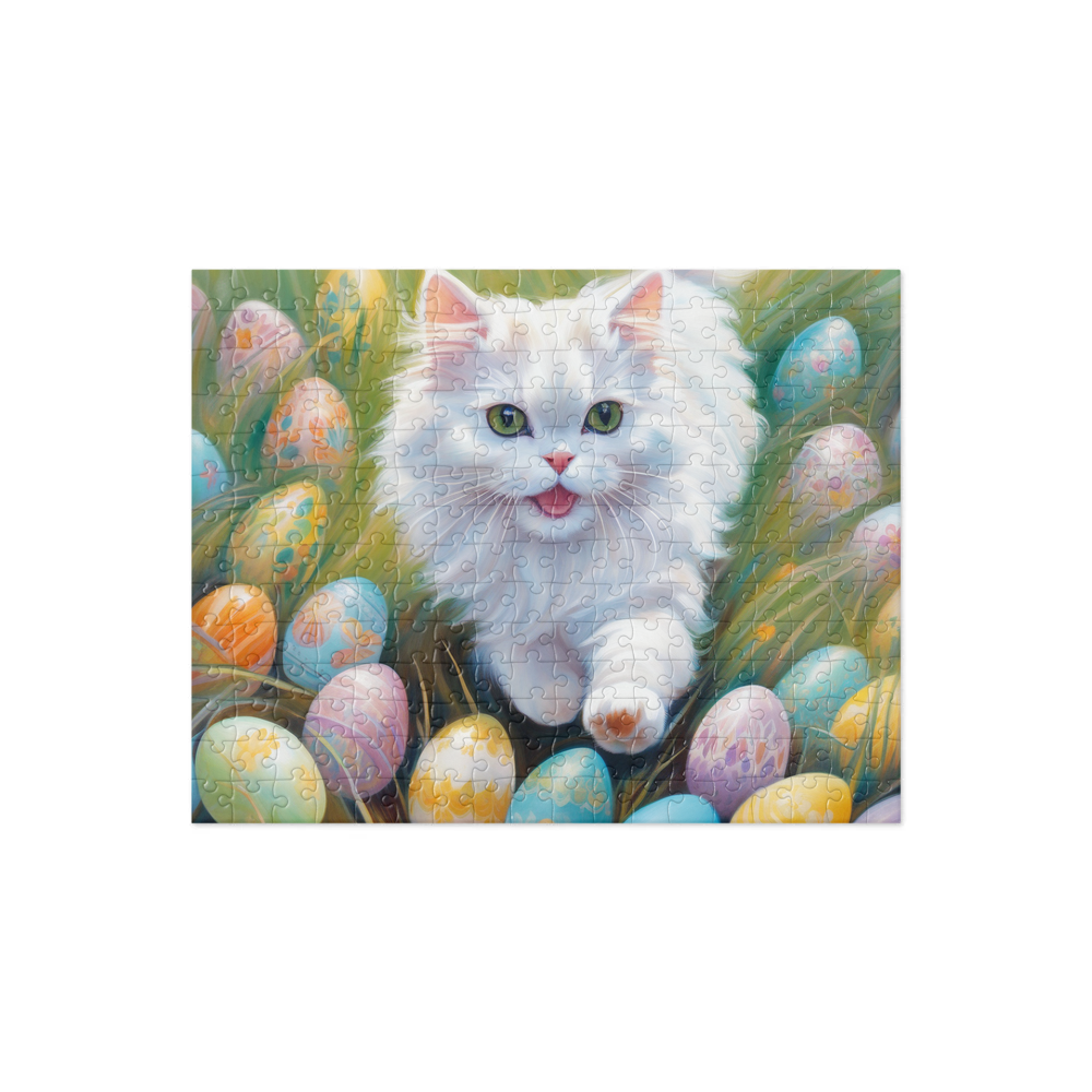 PugMug Custom White Persian Cat Jigsaw Puzzle