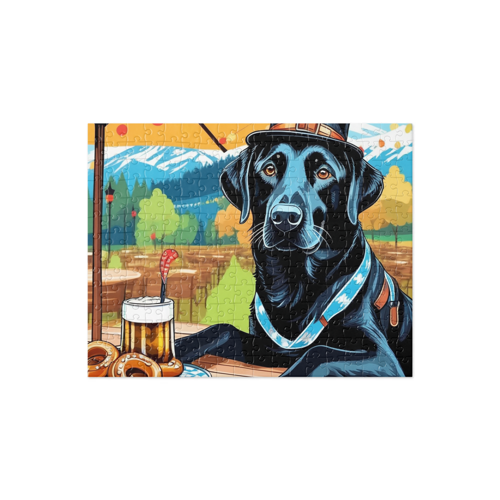 PugMug Custom Black Labrador Retriever Jigsaw Puzzle