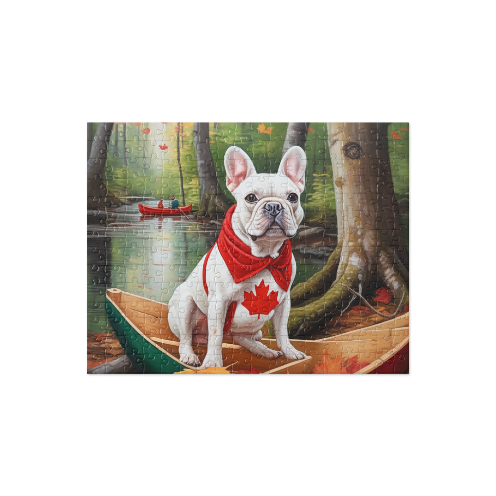 PugMug Custom White French Bulldog Jigsaw Puzzle
