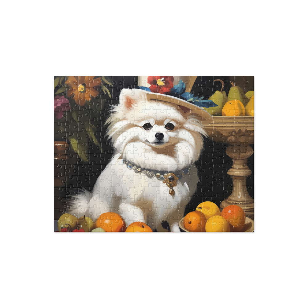 PugMug Custom White Pomeranian Jigsaw Puzzle