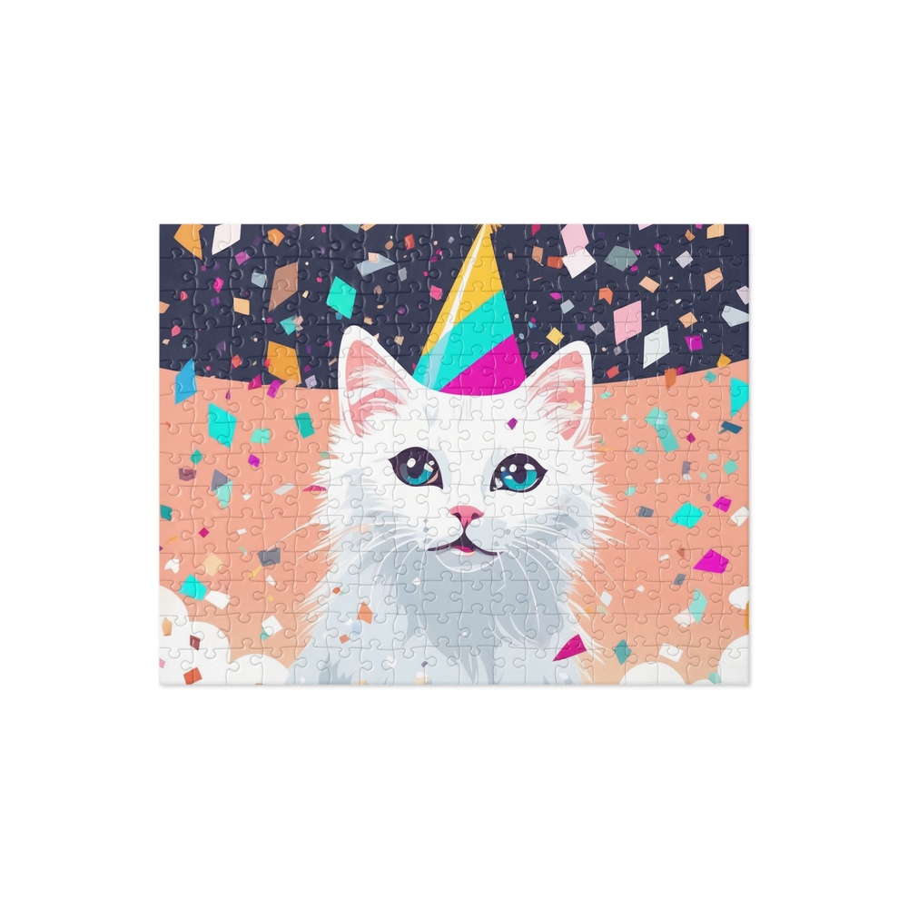 PugMug Custom White Companion Cat Jigsaw Puzzle