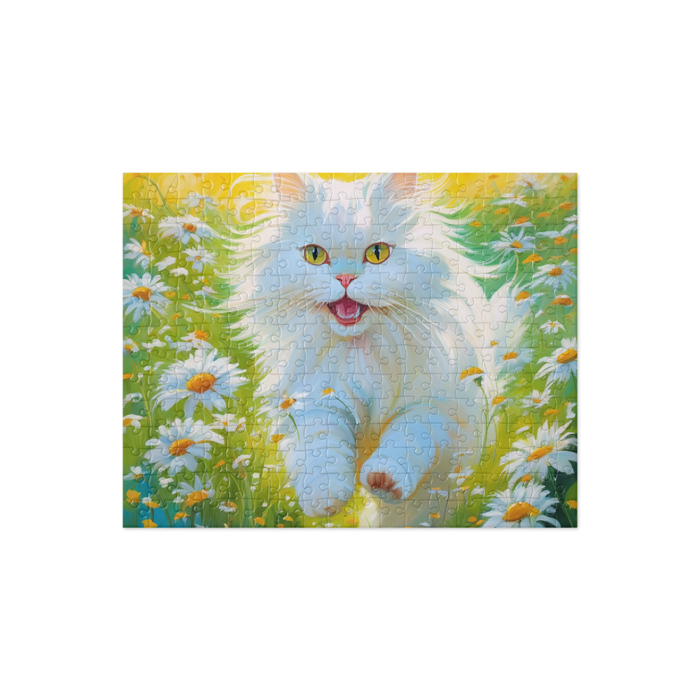 PugMug Custom White Persian Cat Jigsaw Puzzle