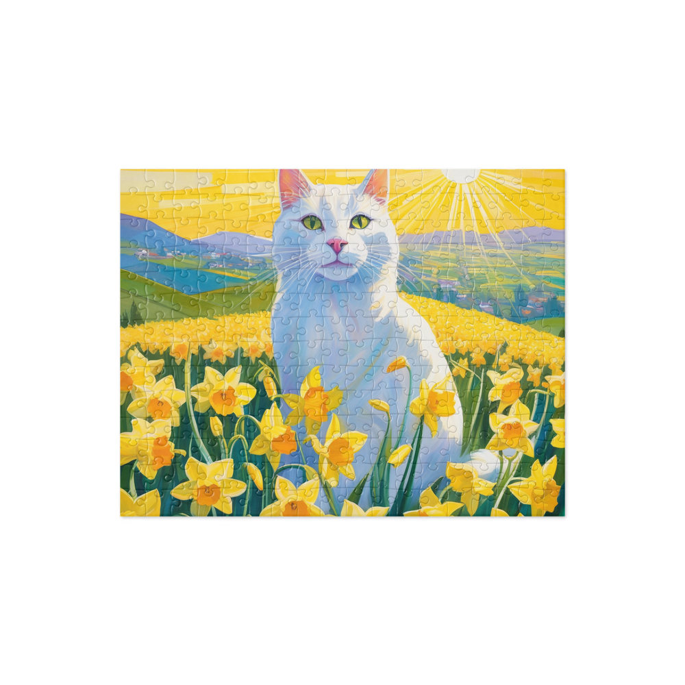 PugMug Custom White Companion Cat Jigsaw Puzzle