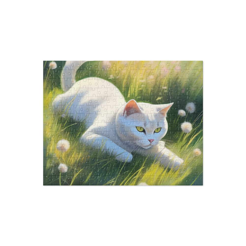 PugMug Custom White British Shorthair Cat Jigsaw Puzzle