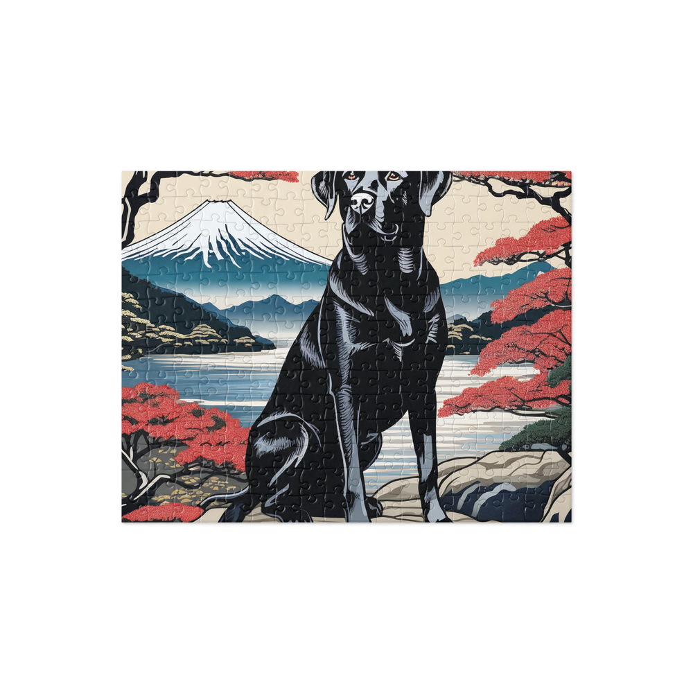 PugMug Custom Black Labrador Retriever Jigsaw Puzzle