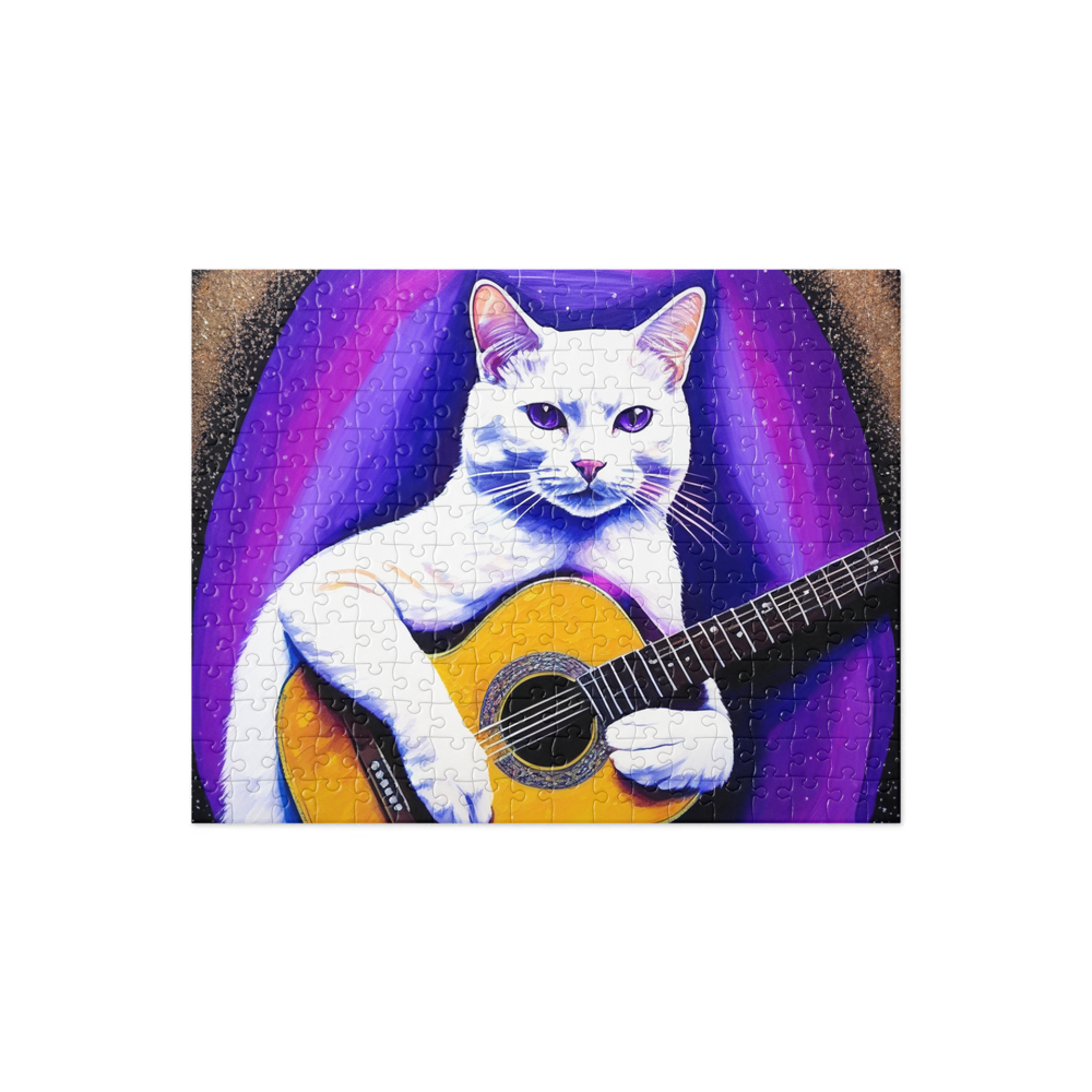 PugMug Custom White Companion Cat Jigsaw Puzzle