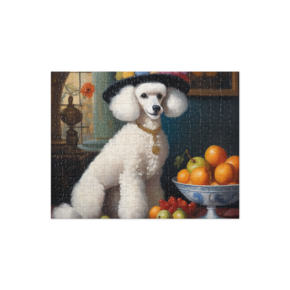 PugMug Custom White Poodle Jigsaw Puzzle